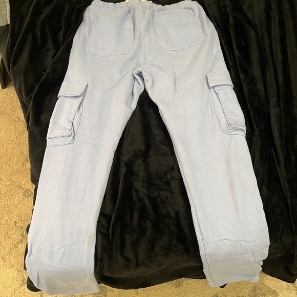 Urban Outfitters Light Blue Large (L) Standard Cloth Cargo Pants - Picture 2 of 5